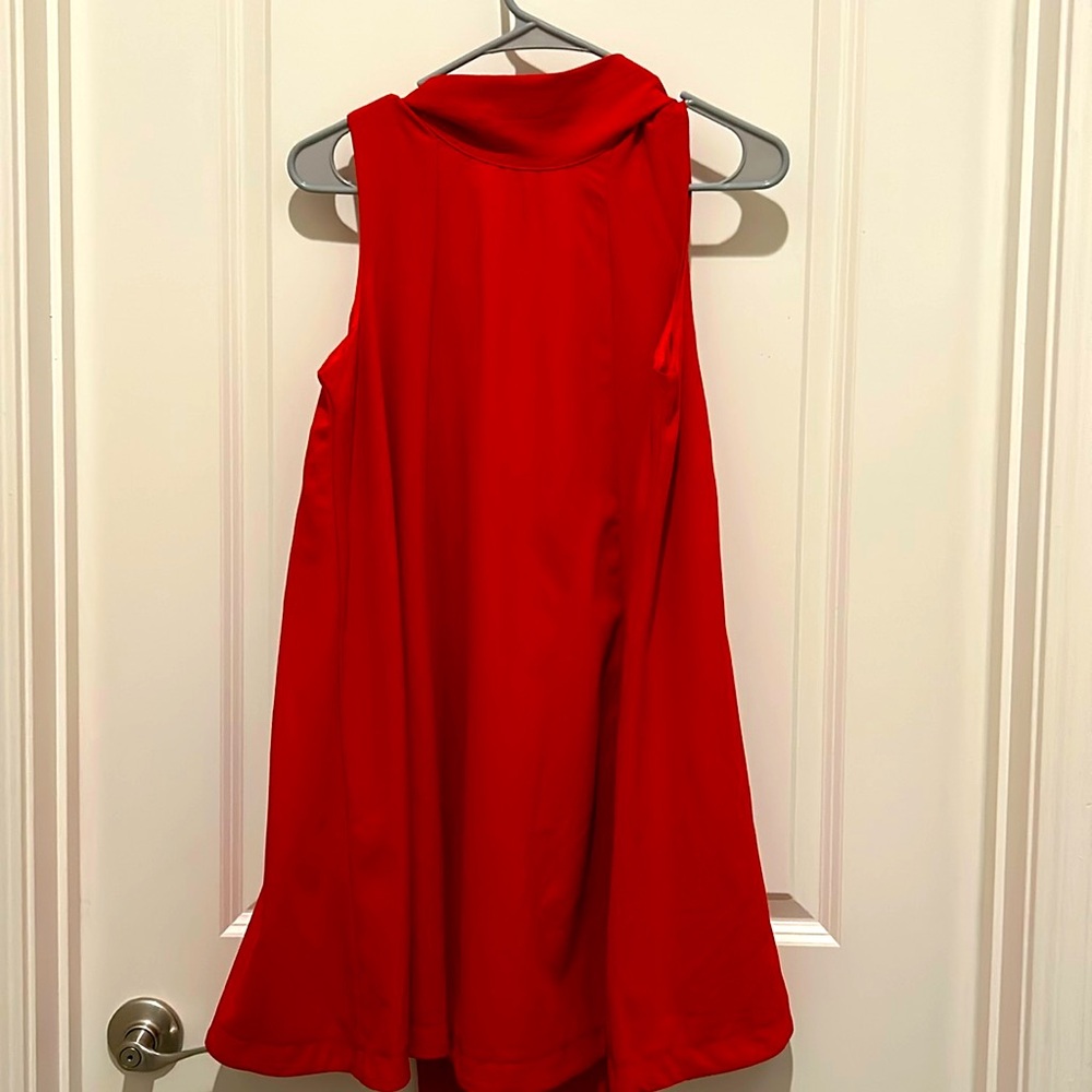 Red dress never been worn.